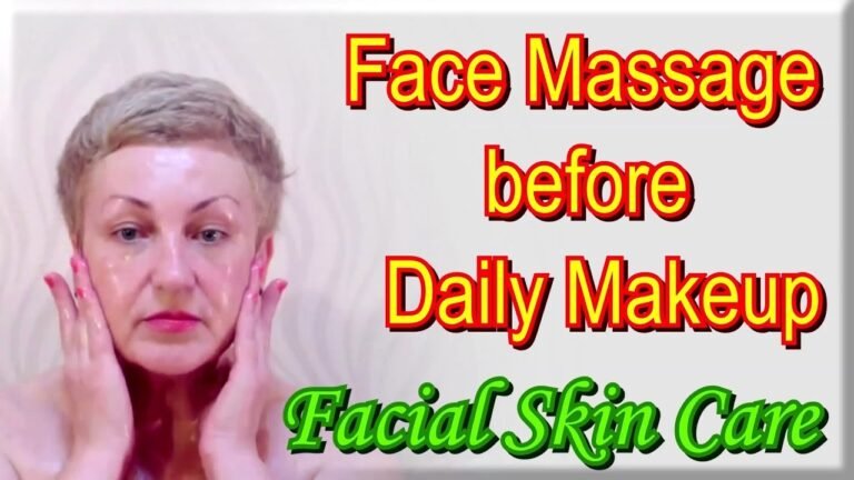 Facial Skin Care – Face Massage before Applying Daily Makeup / Facial Massage Techniques at Home
