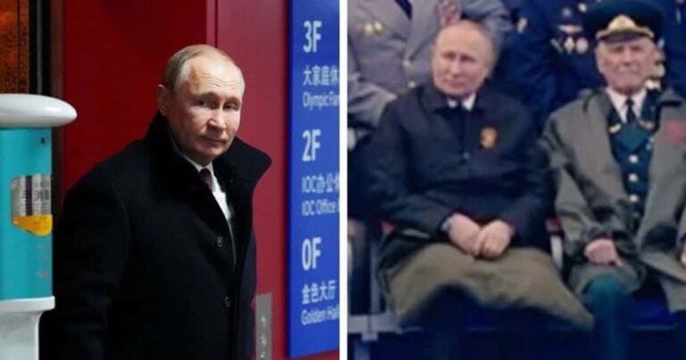 Putin displays more signs of ‘ill health’ as he limps and uses lap blanket at Victory parade