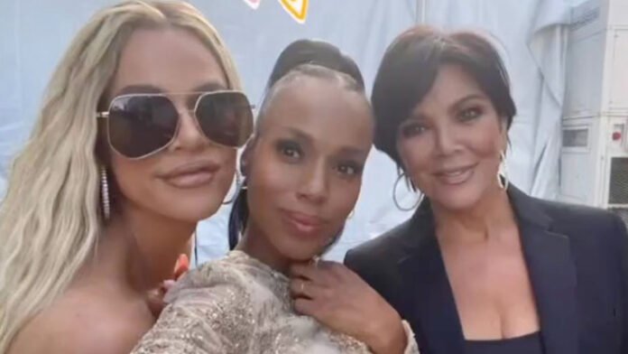 Khloe Kardashian slammed for her 'bad lip fillers' as she poses with mom Kris Jenner & actress Kerry Washington in photo