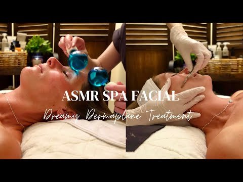 ASMR Spa Facial For Relaxation & Sleep | Dreamy Dermaplane with Tingly Sounds Throughout| No Talking