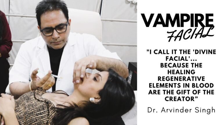 Healing your Skin and Anti Aging treatment using Vampire Facial or PRP a Dr Arvinder Singh special in Udaipur Jaipur and Rajasthan